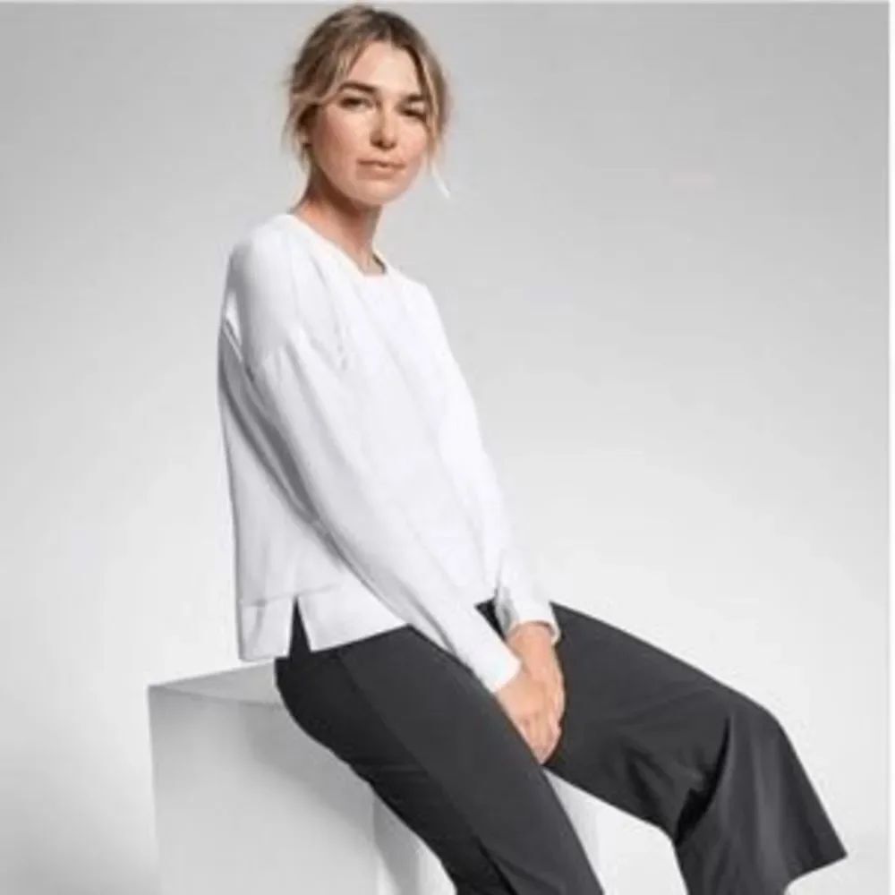 Athleta White Modern Sweatshirt